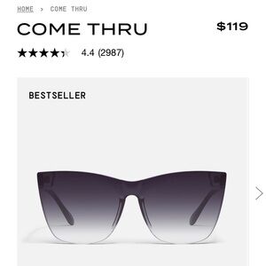 Quay Australia Black Cat-Eye Sunglasses